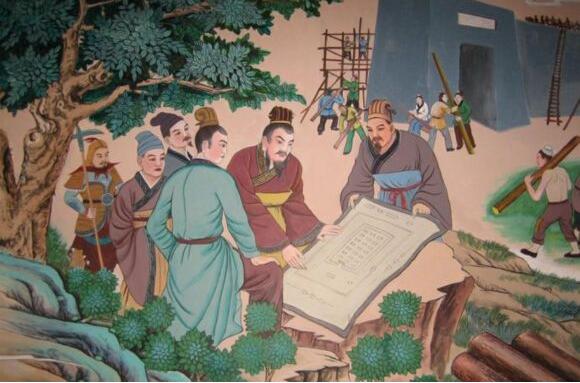 周公勘測繪制洛邑地圖.jpg 周公勘測繪制洛邑地圖.jpg