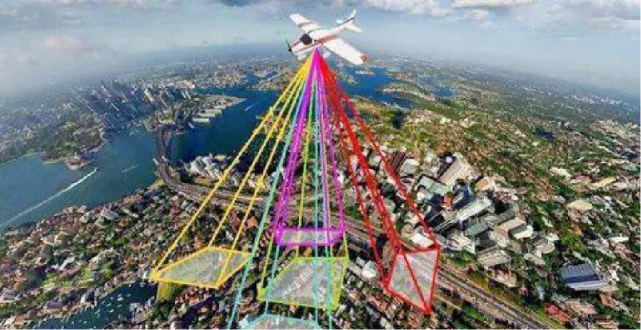 五鏡頭相機傾斜航攝 五鏡頭相機傾斜航攝