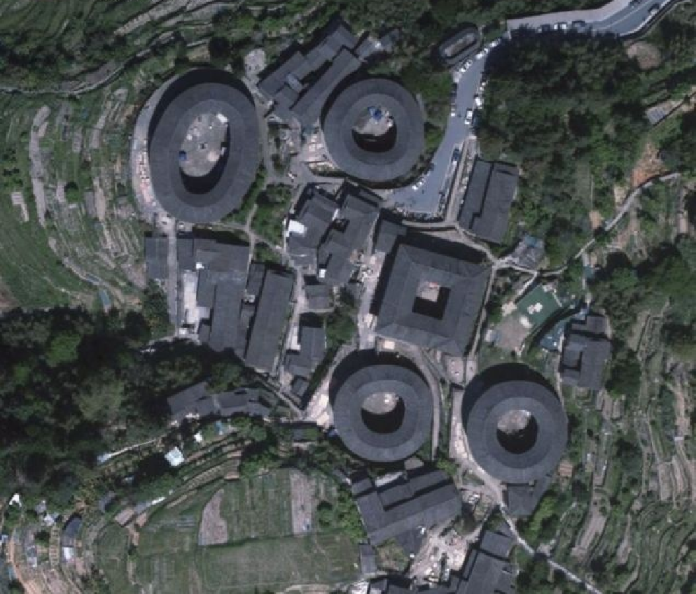 2022年4月田螺坑土樓群4.25cm航攝影像 2022年4月田螺坑土樓群4.25cm航攝影像